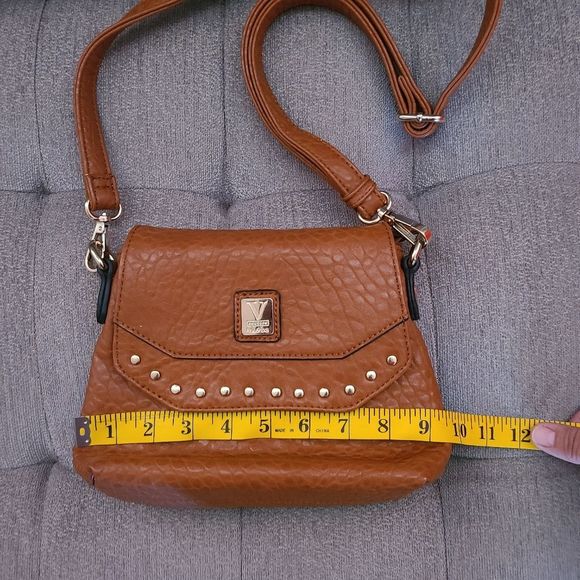 V Couture by Kooba brown studded crossbody with adjustable strap - Picture 12 of 16